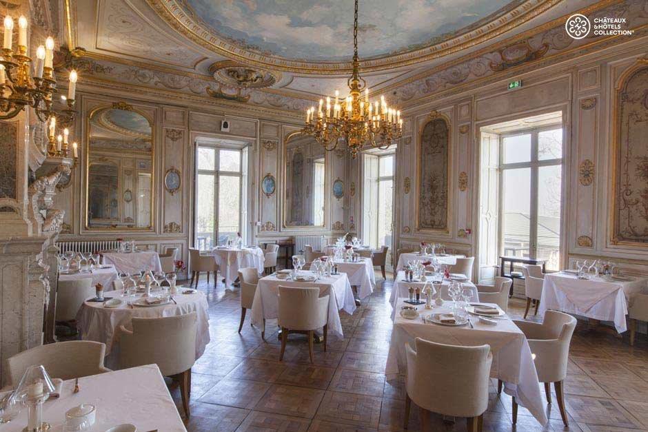 Chateau & Spa De La Cueillette Мерсо Ресторан фото